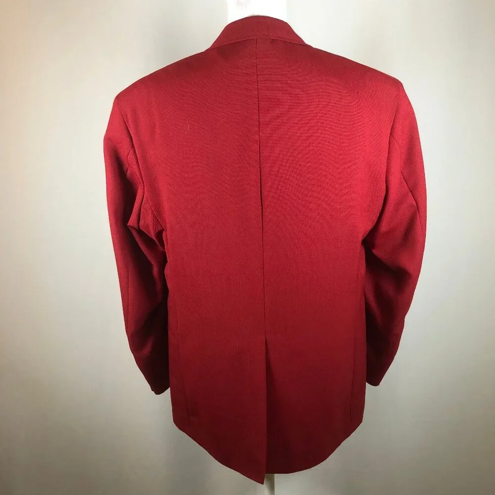 Vintage Edwards Red Blazer — Made in USA | Gold Crest Buttons | Heritage